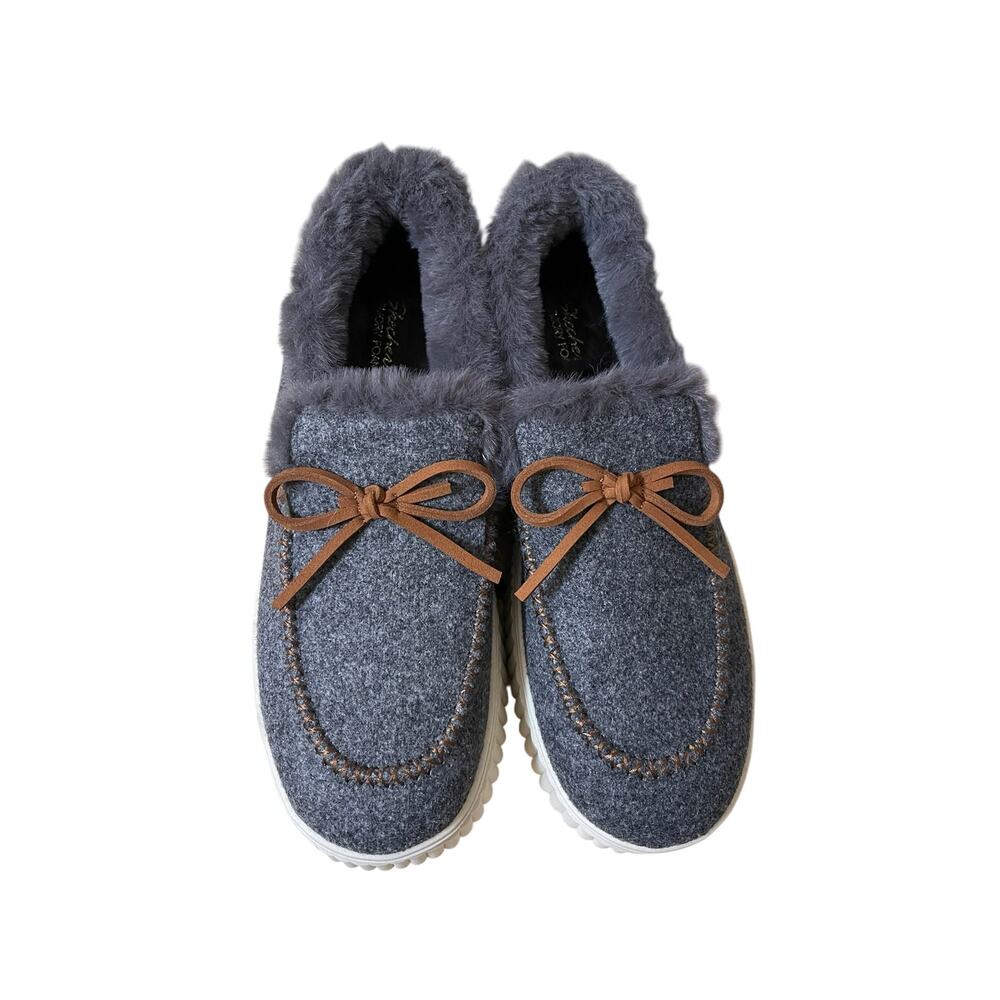 Skechers Women's Cozy Ojai Moccasin Slippers Dark Grey Size 11 NWOB - Picture 3 of 10
